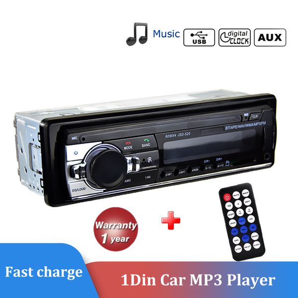 1Din Autoradio Digital Bluetooth FM Radio Stereo Audio Musik USB/SD mit In Dash AUX Eingang MP3 Player