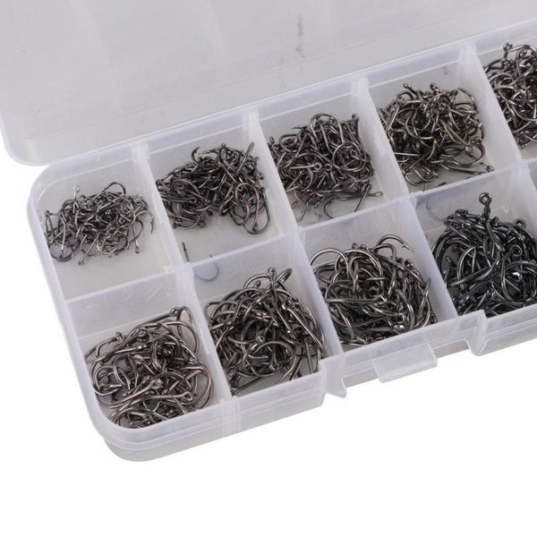 

fishing hooks 500pcs/box high carbon steel mixed size barbed hook carp jig head for fishhooks accessories
