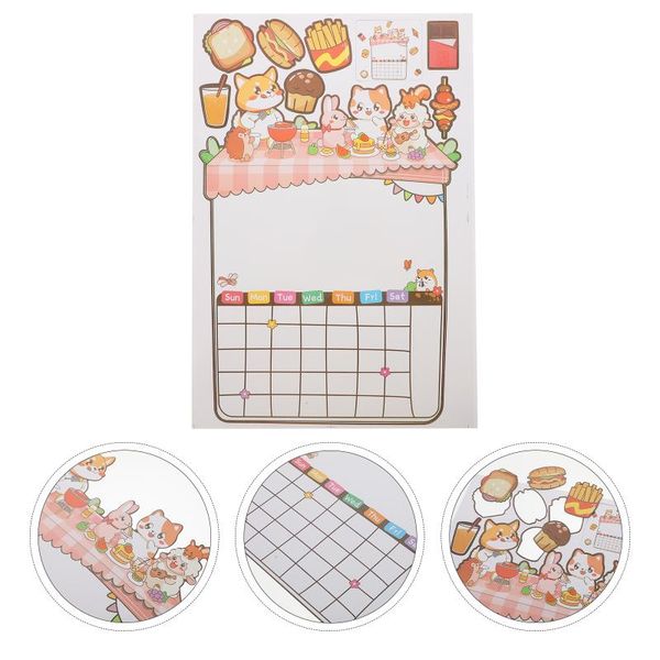 

fridge magnets 2pcs multi-function message note erasable memo pads boards