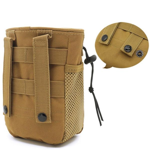

outdoor tactic military storage pack drawstring bag waterproof nylon hunting hiking camping attached to molle vest backpack belt bags