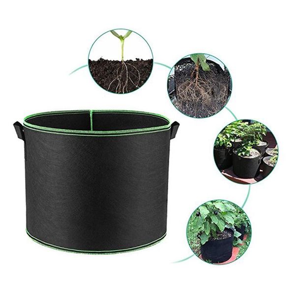 

planters & pots 2 gallon black plants growing bag vegetable flower aeration grow planting pot container garden