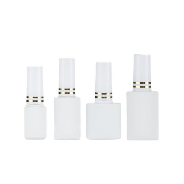 Lagerflaschen Gläser 5ml 7 ml 10 ml 15ml Leer Nagellack Verpackung Flasche 3ml 4 ml Weiß Glas Email Maniküre Ölfläschchen Kosmetische Behälter