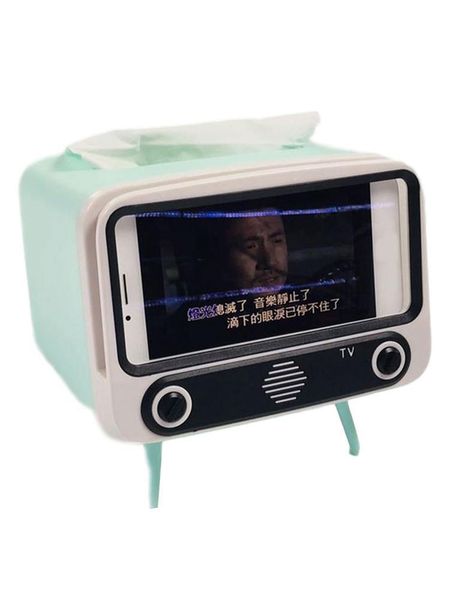

mobile phone accessories retro tv net red tissue box lazy stand living room bedroom creative cute nordic style cell mounts & holders