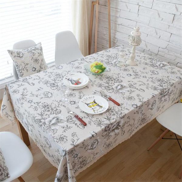 

table cloth decorative cotton linen tablecloth rectangular tablecloths dining cover tafelkleed mantel mesa nappe