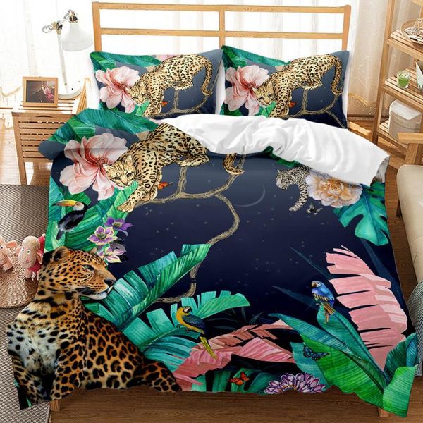 

bedding sets 3d printing golden cheetah pattern duvet cover set with pillowcase quilt extra large