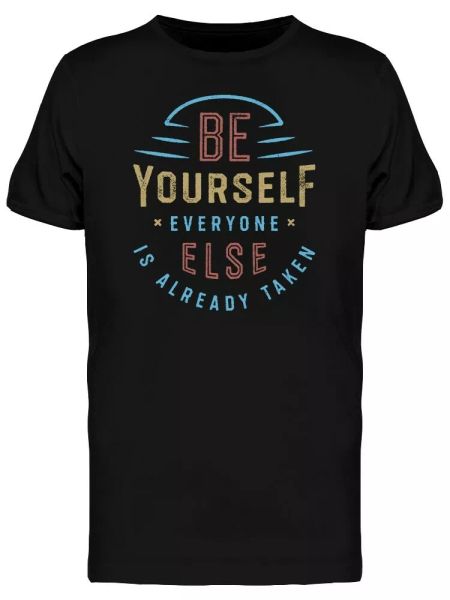

vintage inspiring be yourself men's tee -image by shutterstock, White;black