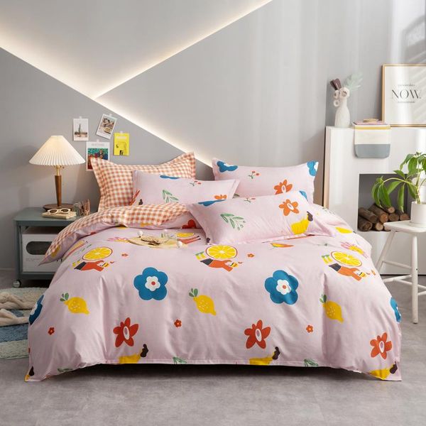 

bedding sets set pillowcase duvet cover single double  king 220x240 size bedclothes quilt bed sheet floral secret language