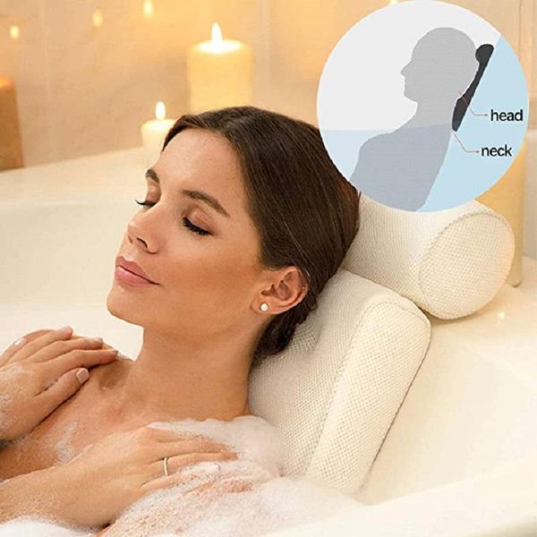

other bath & toilet supplies pillow breathable mesh spa non-slip household pillows with suction cups thicken soft for pregnant women