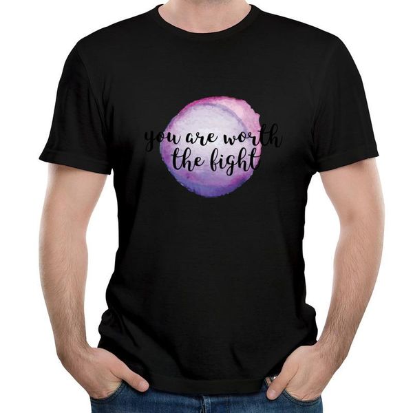 

men's t-shirts you are worth the fight cartoon manga tshirts pure cotton custom tee shirts short sleeve design t shirt, White;black