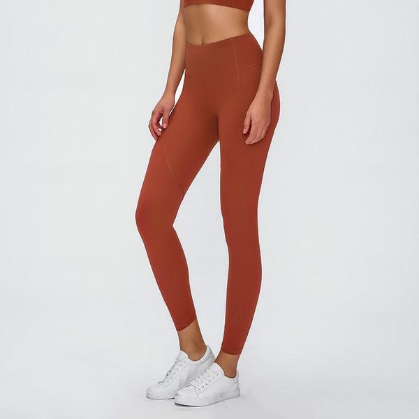 

yoga outfits twe outline plain running gym fitness tights women naked-feel fabric squat proof pants sport workout legging xs-xl, White;red