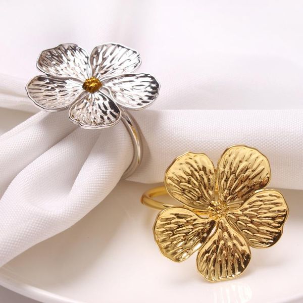 

napkin rings exquisite wedding letter button simple plum flower 5 petal lucky ring