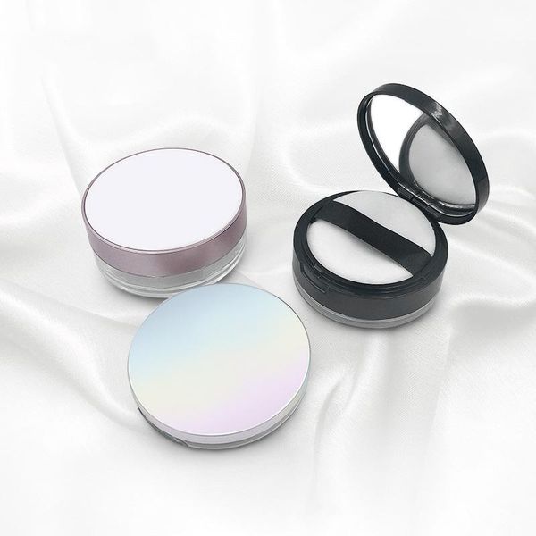 

storage bottles & jars portable plastic powder box 3/10/15/20/30g empty loose pot with sieve mirror cosmetic container travel refillable bot