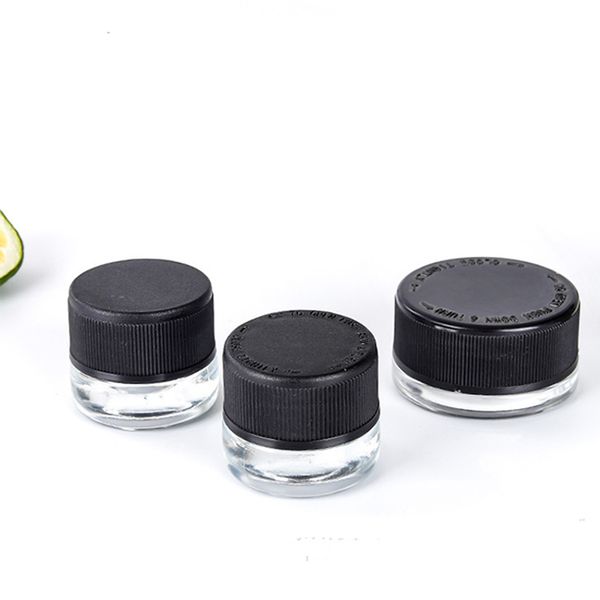 

5ml 9ml wax glass jar bottle with childproof lid for dry herb dab extracts thick oil concentrate container custom sticker available