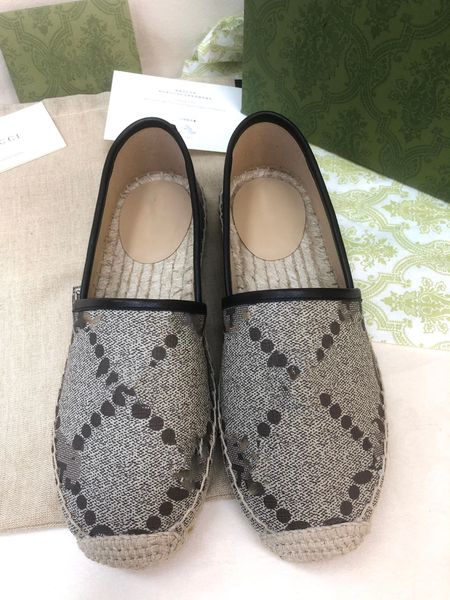 

classics loafers espadrilles casual shoe woman designers shoes breathable and comfortable sneakers knitting fisherman canvas and fashion wit, Black