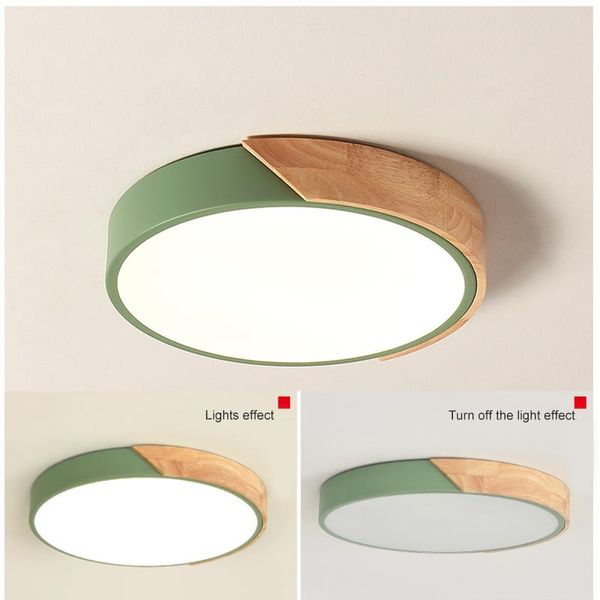 

ceiling lights nordic round led light wood macaron for bedroom dining room dtt88