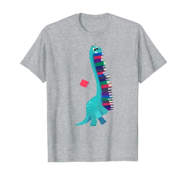 

cute dinosaur book reading t-shirt, White;black