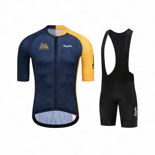 

racing sets 2021 ralvpha pro ropa ciclismo jersey bib shorts set mountain bike tights triathlon cycling clothing uniform, Black;blue