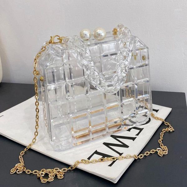 

evening bags acrylic transparent jelly handbag female summer 2021 girl small fresh korean fashion casual trendy chain bag1