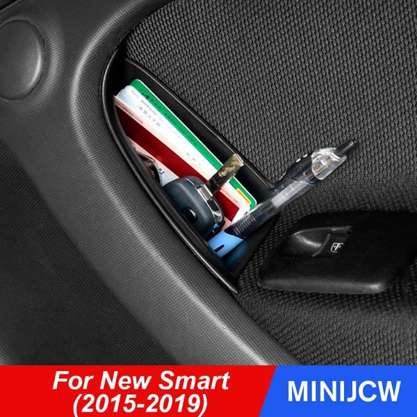 

car organizer door storage box barrel armrest handle container case sticker for smart fortwo forfour 453 interior accessories