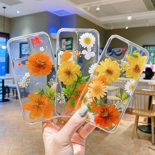 

real flower phone case for iphone 12 11 pro x xr xs max 7 8 6 6s plus se 2 12 mini fashion beaituful colorful soft tpu case bags
