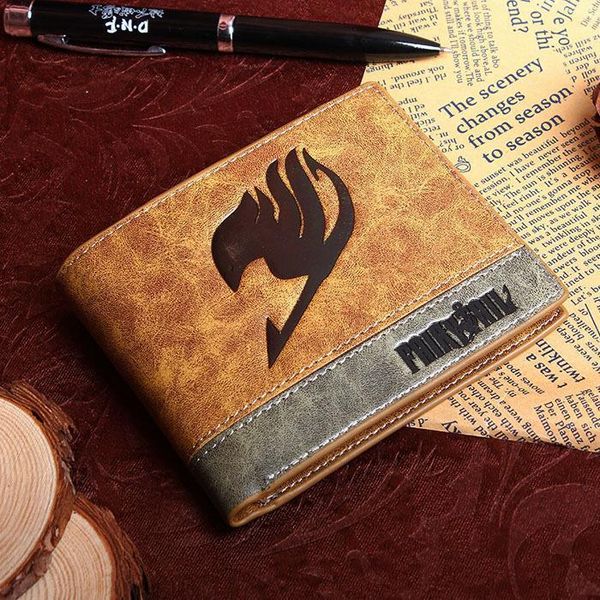 

pu wallet printed with japan anime fairy tail magic association mark, Red;black