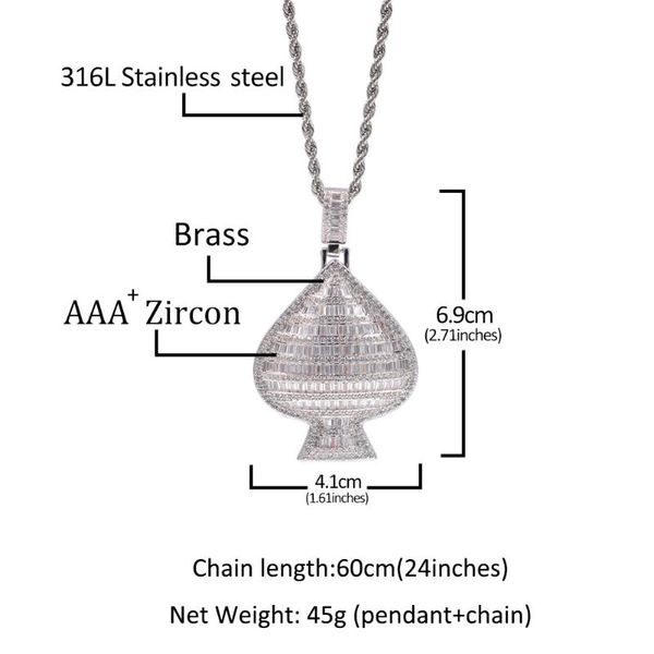 

bangle peach heart necklace street hip hop fashion pendant clavicle chain, Black