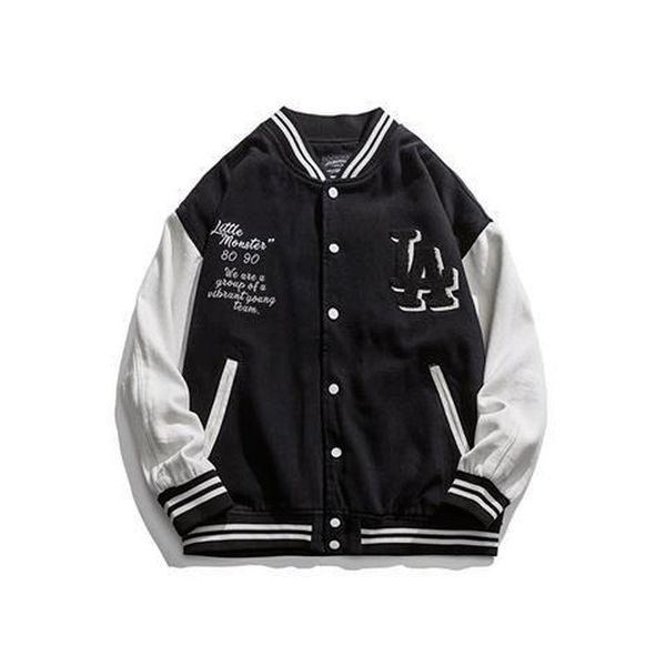

men's jackets 2021 street retro embroidery baseball uniform jacket men and women trendy brand hip-hop loose wild casual couples, Black;brown