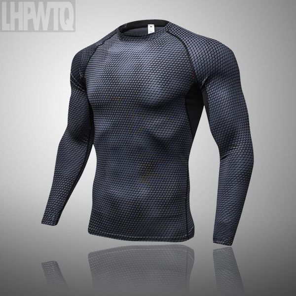 

running jerseys men clothing sportswear gym fitness compression t shirt t-shirt sport outdoor jogging quick dry tight, Black;blue