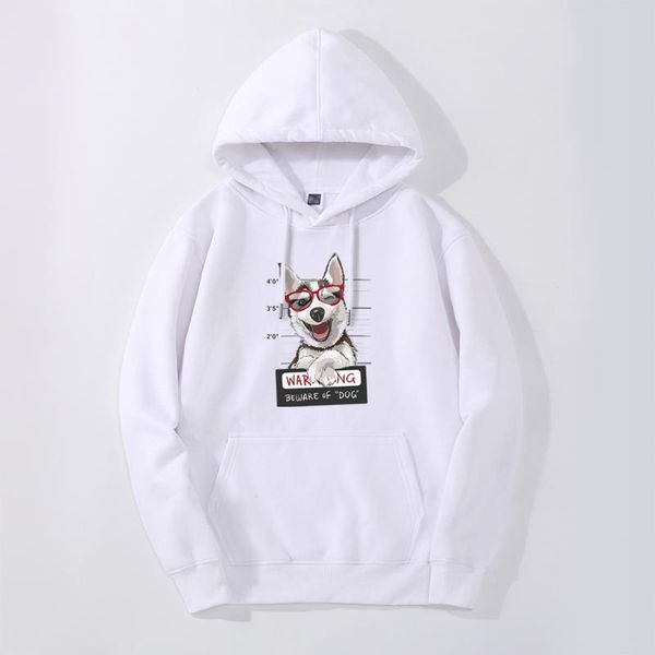 

men's hoodies & sweatshirts cute dog kawaii animals cool husky printed raglan hoodie streetwear fleece winter fashion casual sweatshirt, Black