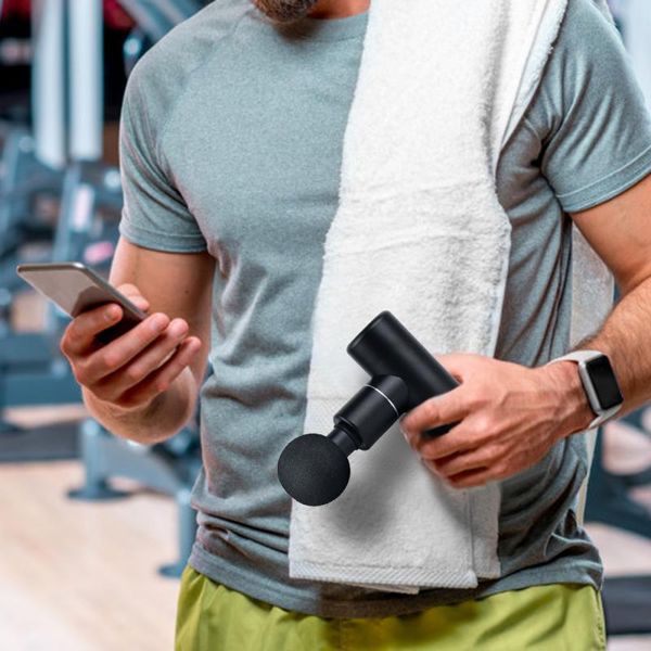

activity trackers 4 heads high frequency massage gun deep tissue percussion massager muscle vibrating relaxing body relief pain slimming sha
