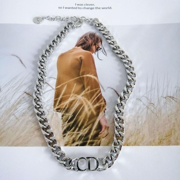 

chokers 2021 style fashion versatile collarbone chain short personality necklace delicate thick simple for women, Golden;silver