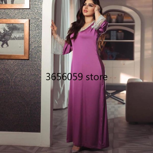 

ethnic clothing women sequnis long dress thick satin diamonds dubai muslim jalabiya arabic morocco turkey abaya patchwork gown evening party, Red
