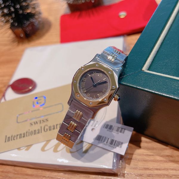 

women business watch fashion design luxury brand designer diameter 28mm 316 steel sapphire crystal imported quartz movement frosted folding, Slivery;brown