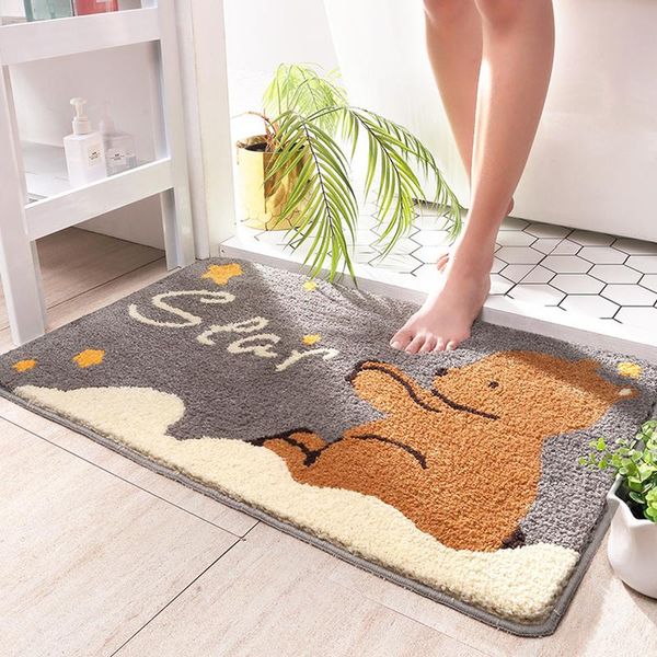 

bath mats 40*60cm bathmat polyester bathroom mat non-slip rug soft floor supplies