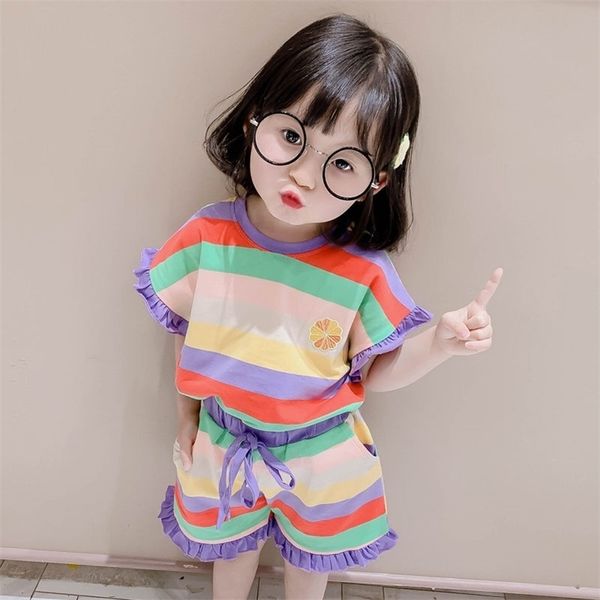 

vidmid children pajamas sets baby girls clothing sweatshirt waist pants set toddler warm autumn winter outfits kids suit p437 210326, White