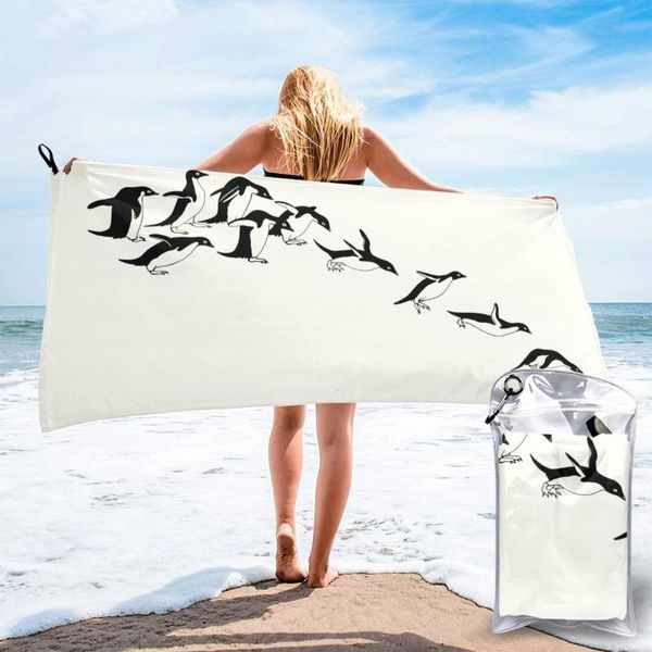 

towel bathing cute penguins jumping downward bath wearable dress fast drying beach spa magical nightwear sleeping