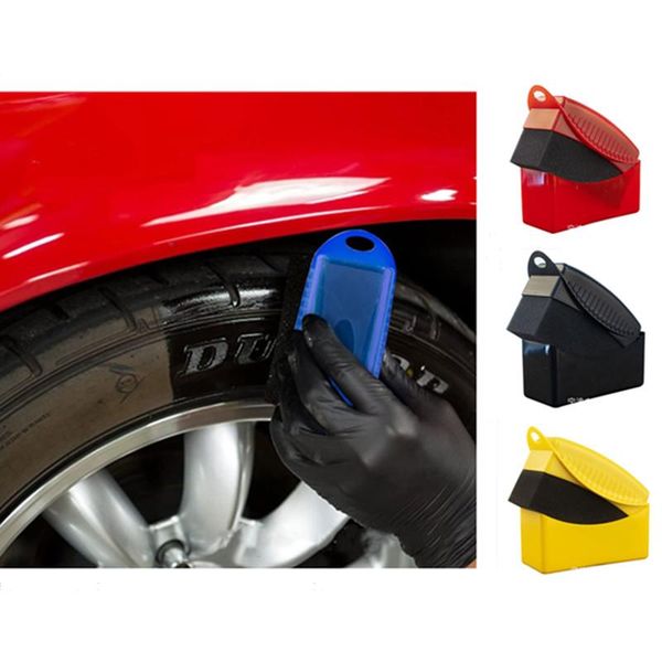 

car sponge tire clean waxing polishing with cover brush auto wheel polish wax washing high pressure cleaner corner rub