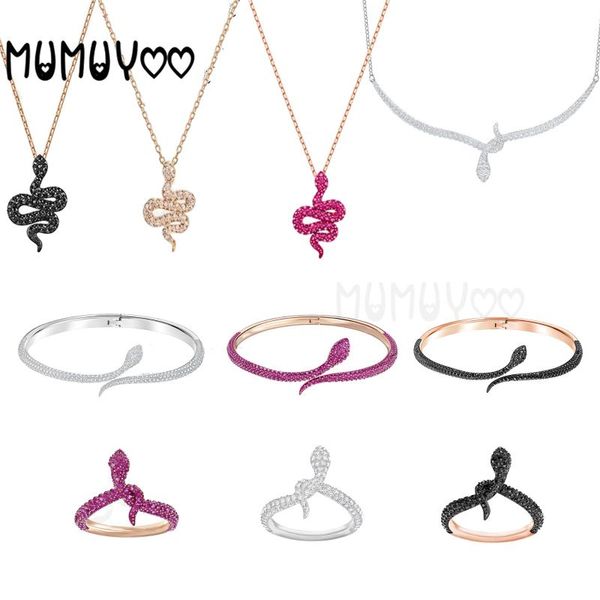 

bangle 2021 fashion jewelry swa exquisite black and white pink snake design charm ring bangles for women