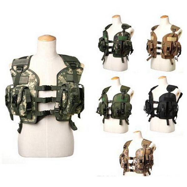 

tactical molle vest cool mens hunting outdoor black training military army swat vests men waistcoat protective equipment jackets, Camo;black