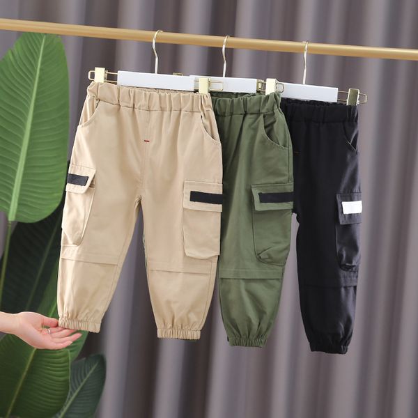 

boys pants children pants for boys cargo pant casual multi-pocket sports pants spring autumn teenage kids clothing long, Blue