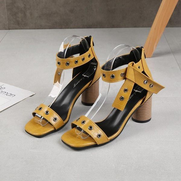 

dress shoes 2021 women's high heel sandals summer modeling 35-43 chaussures femmes, Black