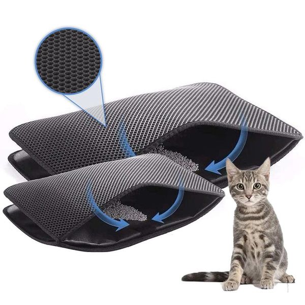

cat beds & furniture litter mat pet pads box trapping eva double layer bed cushion accessories cats house clean pad