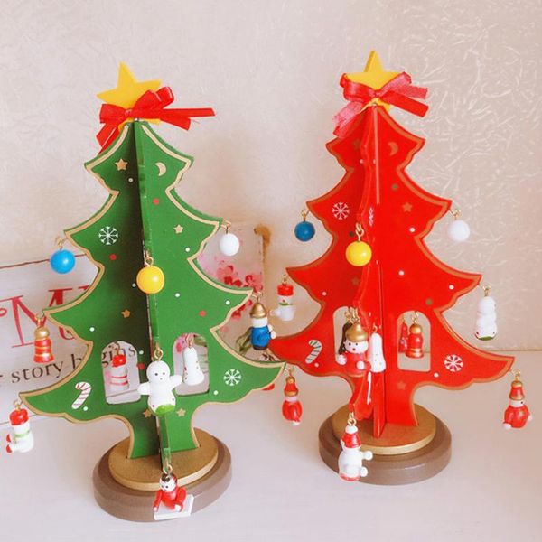 

christmas decorations creative diy wooden tree decoration gift ornament xmas table desk yl892581