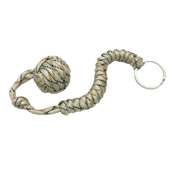 

outdoor security protection monkey fist keychain paracord with steel ball for survival and broken windows key gadgets