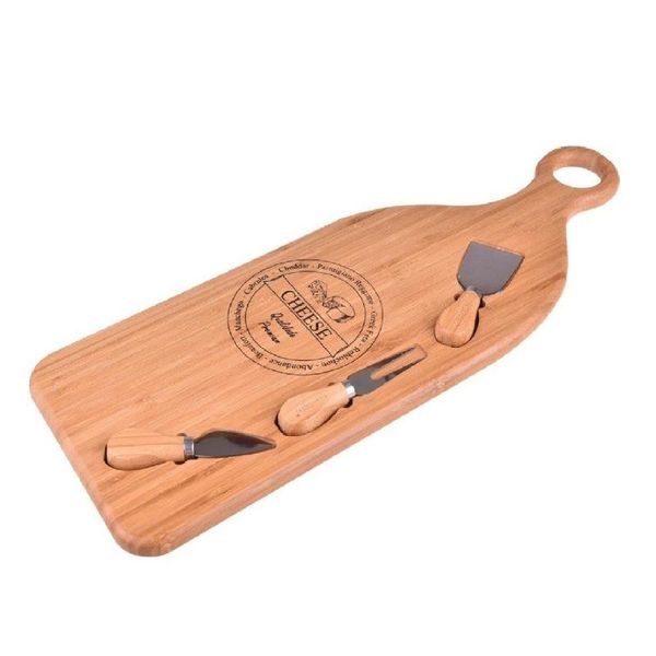 

bamboo cheese board knife slicer fork scoop cut stainless steel kitchen cooking tool utensils cutting wood cheeses spatula storage bottles &