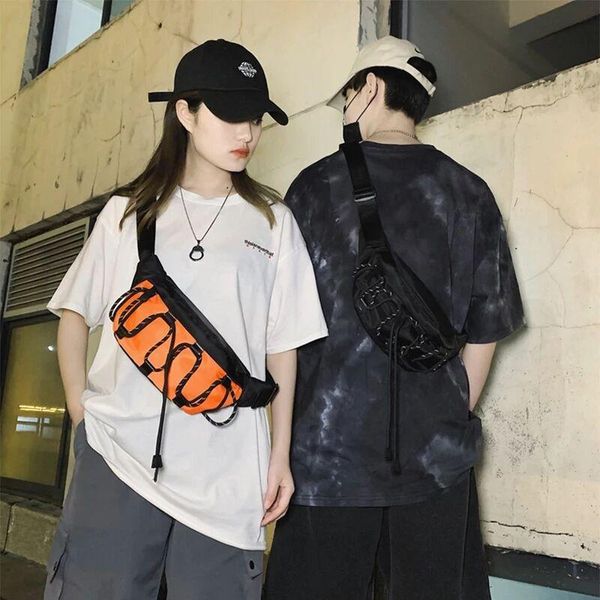 

reflective waist bag street style hip hop fanny pack functionality women chest trend men belt bags purse
