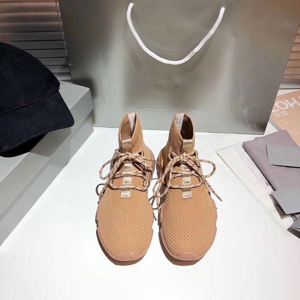 

designer fashion trendy casual men's shoes, lace-up knit, all-match solid color, comfortable and breathable, size 34-45, Black
