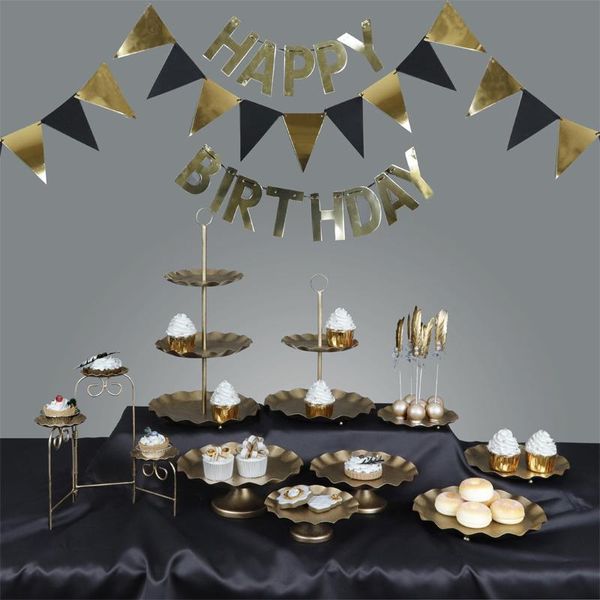 

other bakeware european retro golden dessert table decoration wrought iron cake tray birthday wedding shooting props