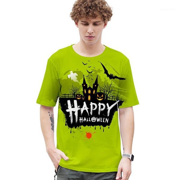 

men's t-shirts happy halloween fashion design 3d t-shirt men women funny t shirt short sleeve o-neck tee, White;black