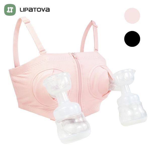 

maternity bra for breast pump special nursing hands pregnancy clothes breastfeeding accessories pumping 210918, White